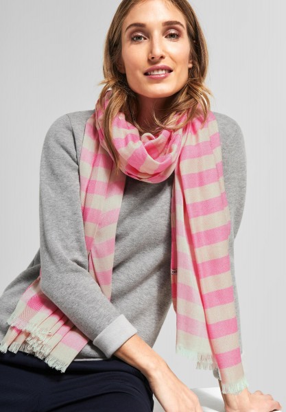 CECIL - Streifen Schal in Bubblegum Pink