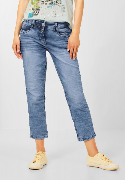 CECIL - Loose Fit Jeans in Light Blue Used Wash