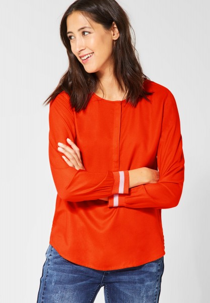 Street One - Uni Bluse Vivian in Lava Red