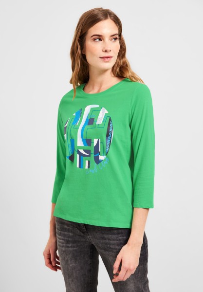 CECIL - Shirt mit 3/4 Ärmel in Smash Green