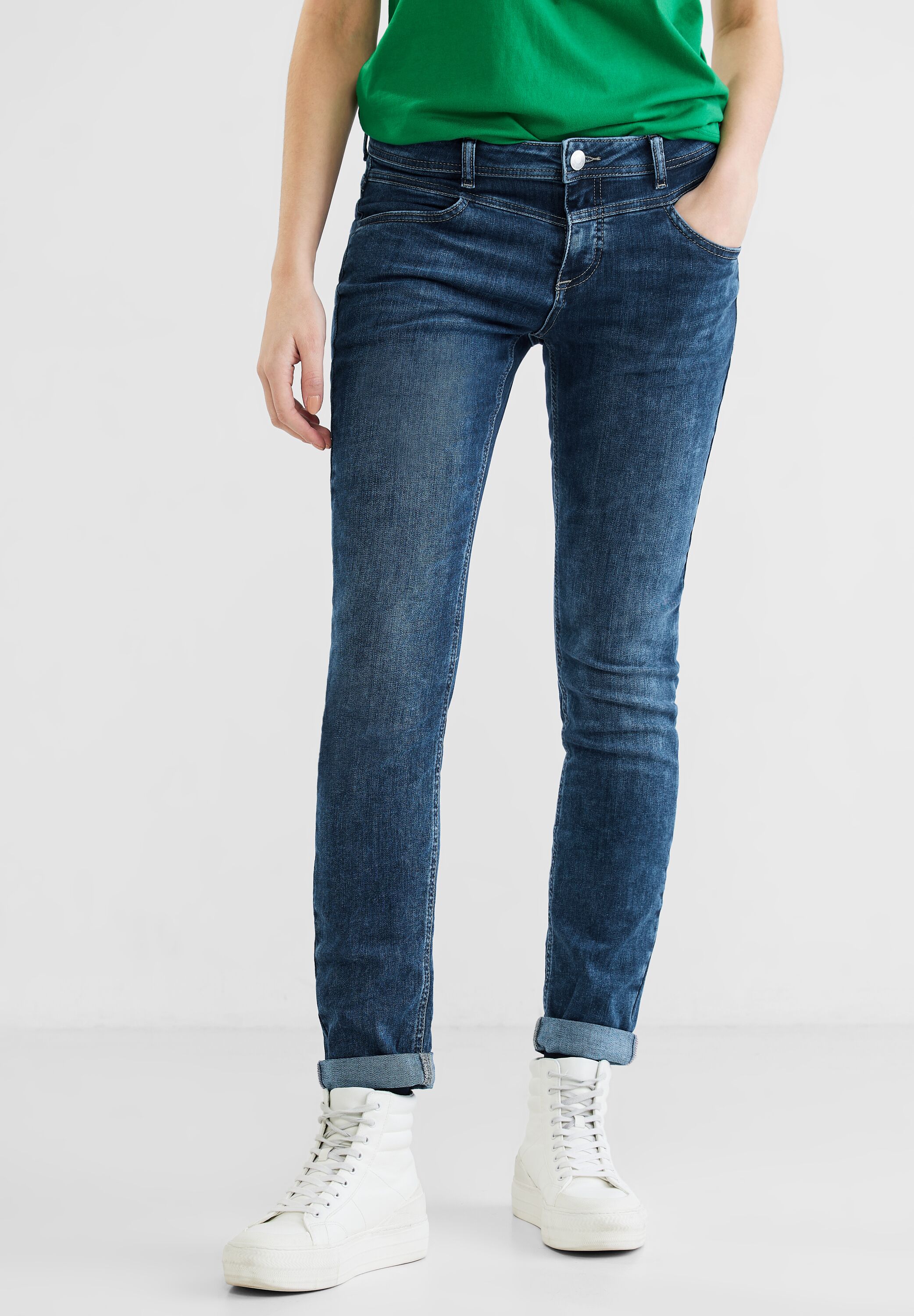 Street One Jeans Jane in Deep Mode Wash CONCEPT A376060-14821-32 - Indigo Used
