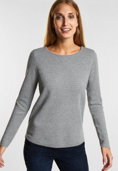 CECIL - Double Face Pullover in Mineral Grey Melange