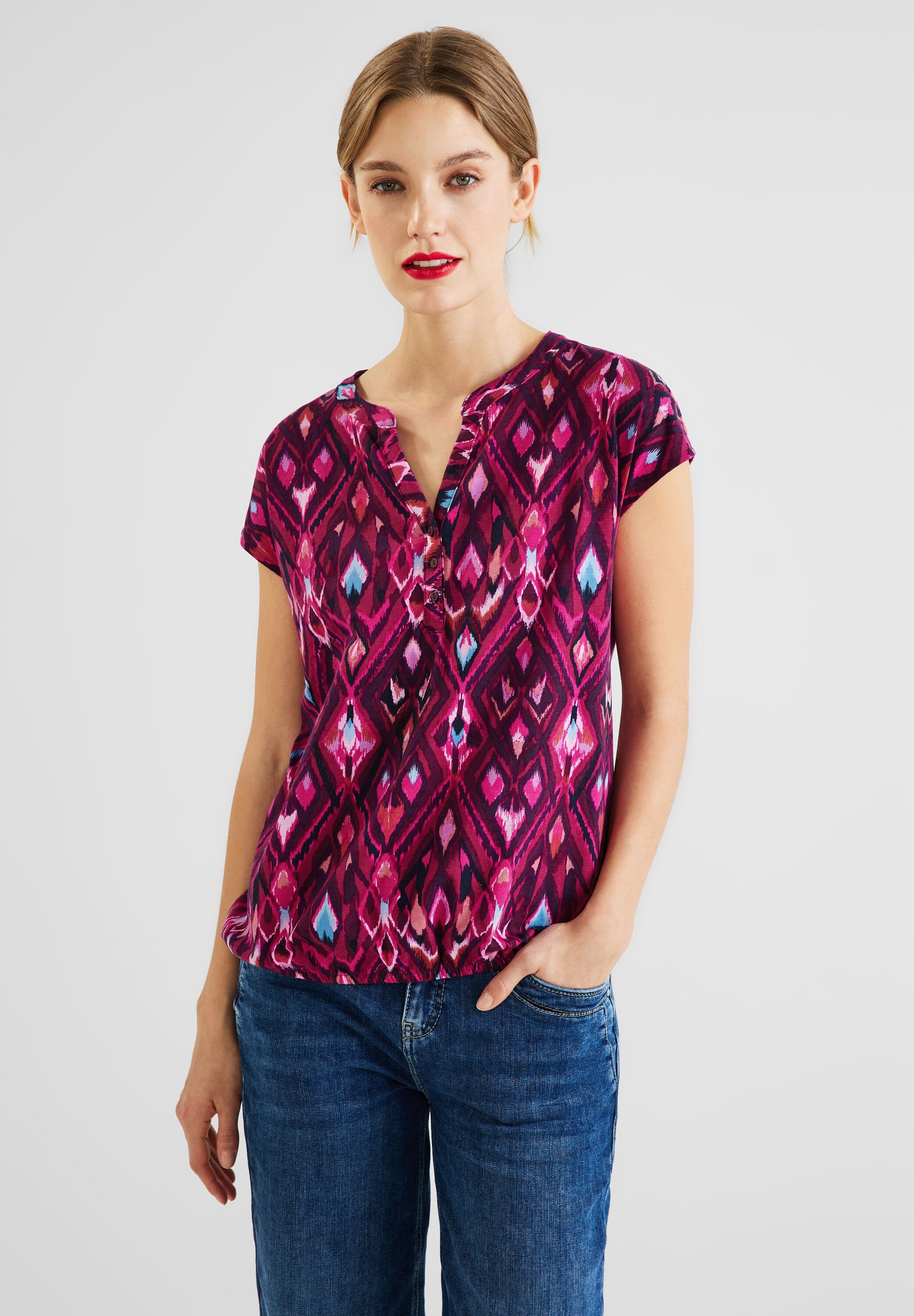Street One T-Shirt in Tamed Berry im SALE reduziert A319605-34886 - CONCEPT  Mode