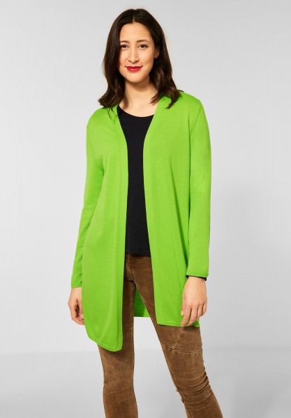Street One - Langer Basic Cardigan in Shiny Apple Green