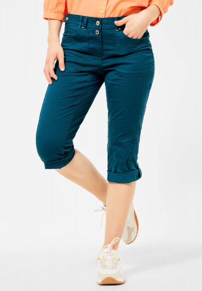 CECIL - Casual Fit Hose in Inch 22 in Deep Lagoon Blue
