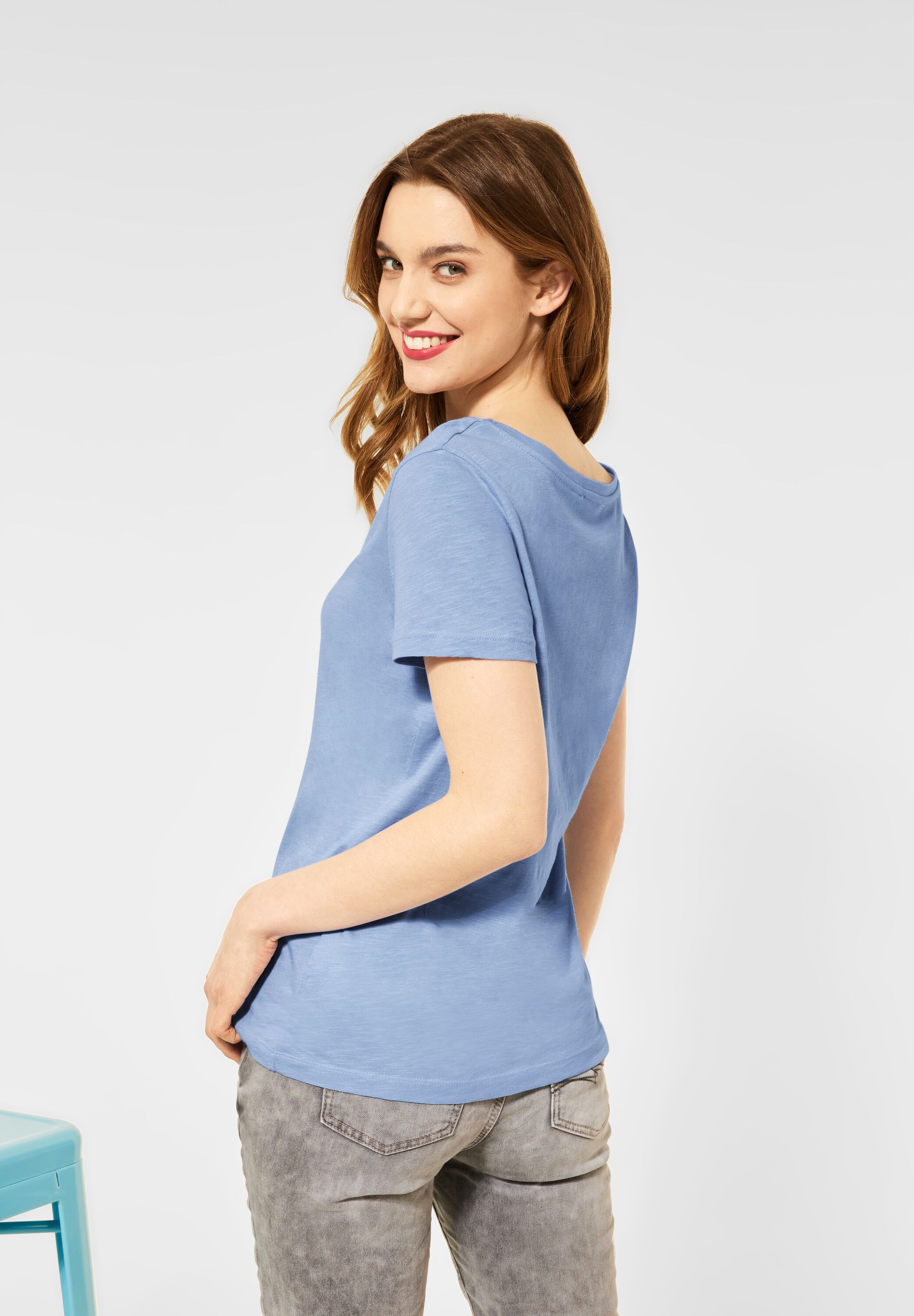 Street One T-Shirt Gerda in Mid Sunny Blue A316300-13032 - CONCEPT Mode