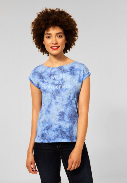 Street One - Batik T-Shirt in Grand Blue