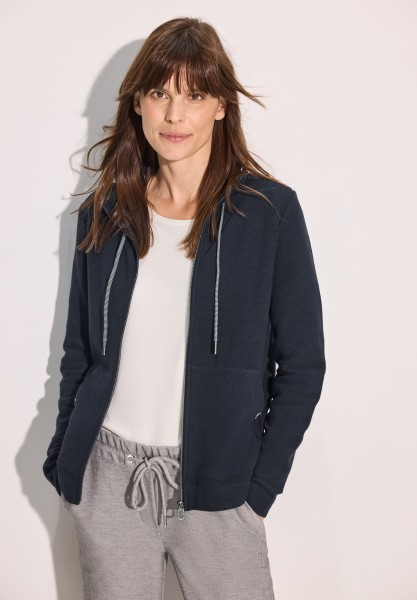 Cecil Leichte Sweatjacke in Universal Blue