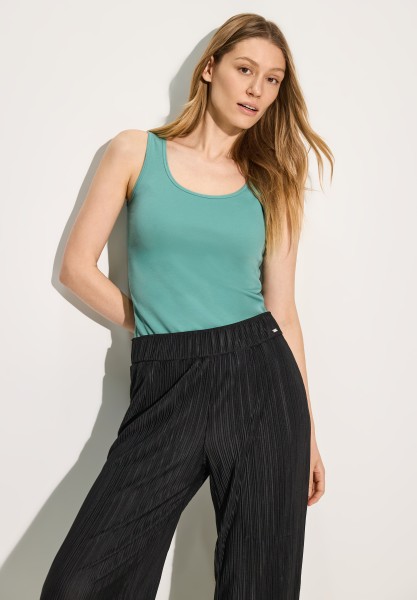 Cecil Basic Top in Unifarbe in Adriatic Green