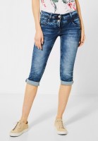 CECIL - Blaue Loose Fit Denim in Authentic Mid Blue Wash