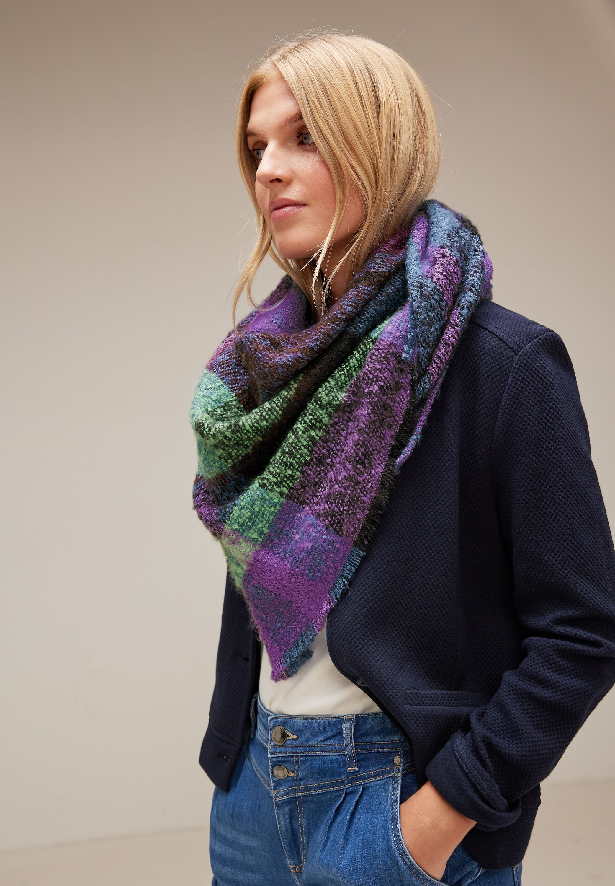 Street One Dreiecksschal in Lupine Lilac im SALE reduziert A572215