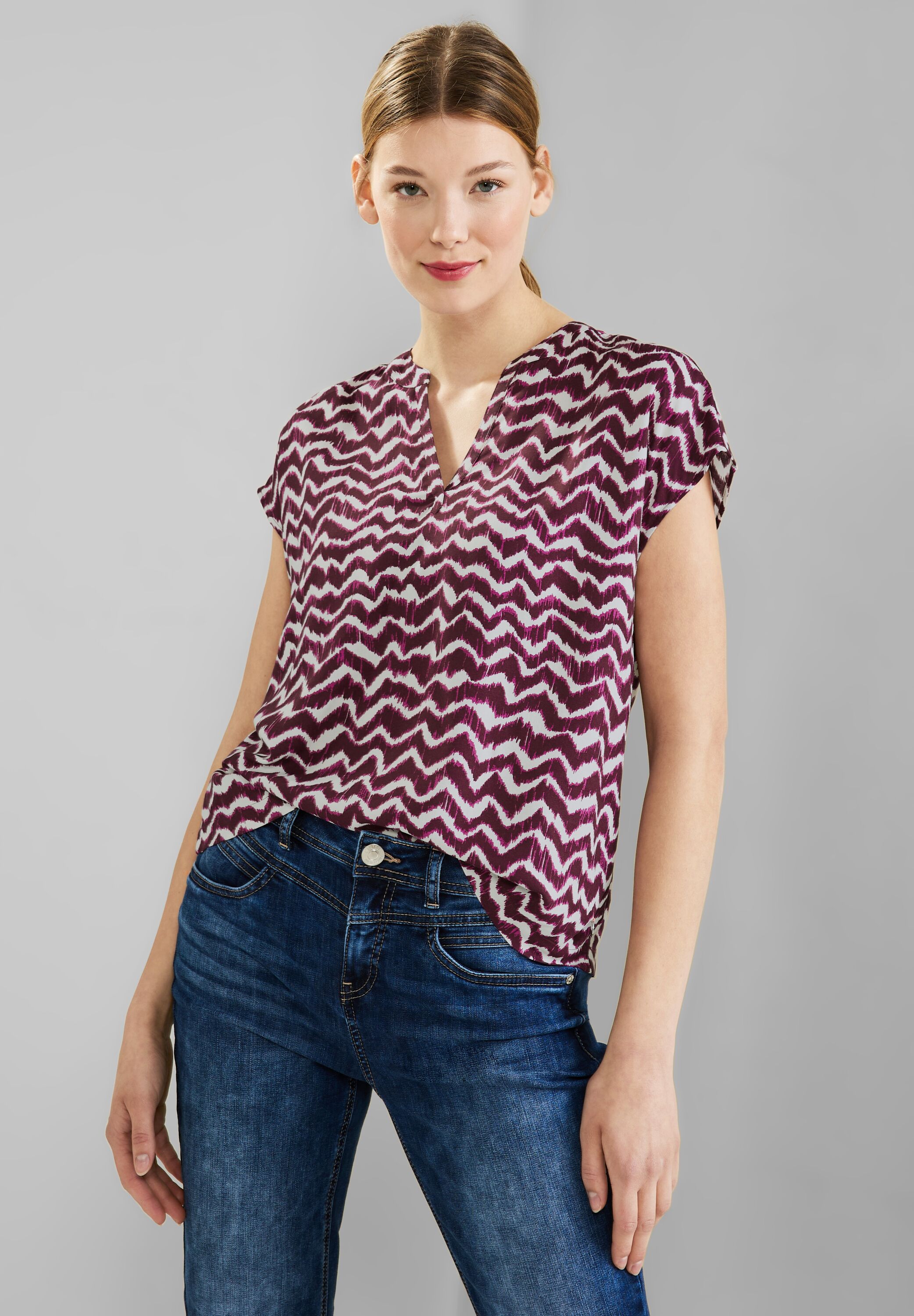 Street One Shirtbluse in reduziert SALE Mode - Berry A343896-34886 Tamed CONCEPT im