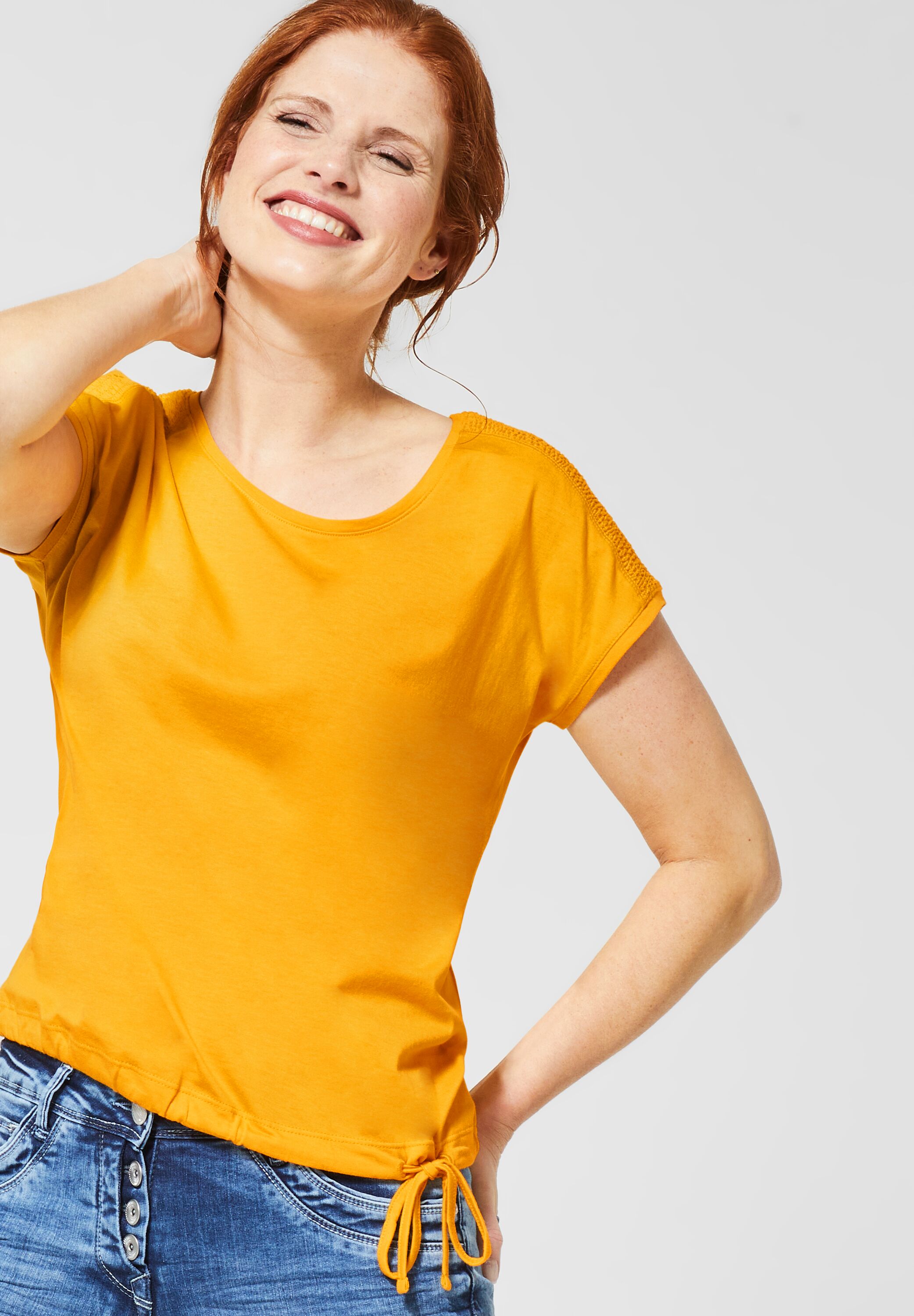 CECIL T-Shirt - Mango Yellow Mode im B314828-12050 CONCEPT reduziert SALE in