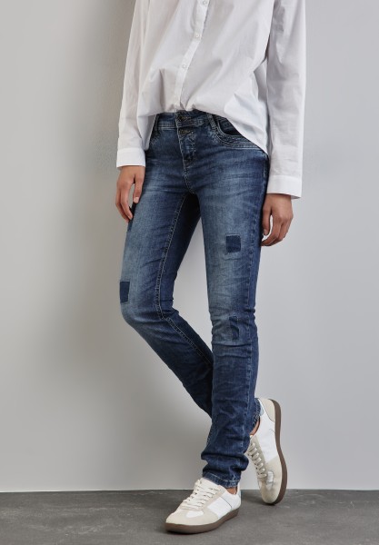 Street One Casual Fit Jeans in Heavy Indigo Wash