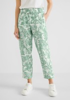 Street One Loose Fit Leinenhose in Soft Leafy Green