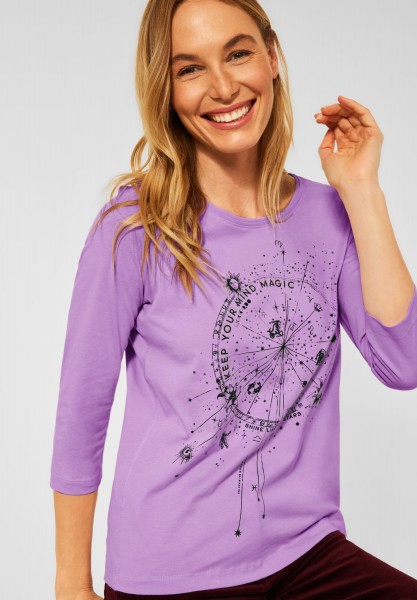 CECIL - Shirt mit Tierkreiszeichen in Frosty Violet