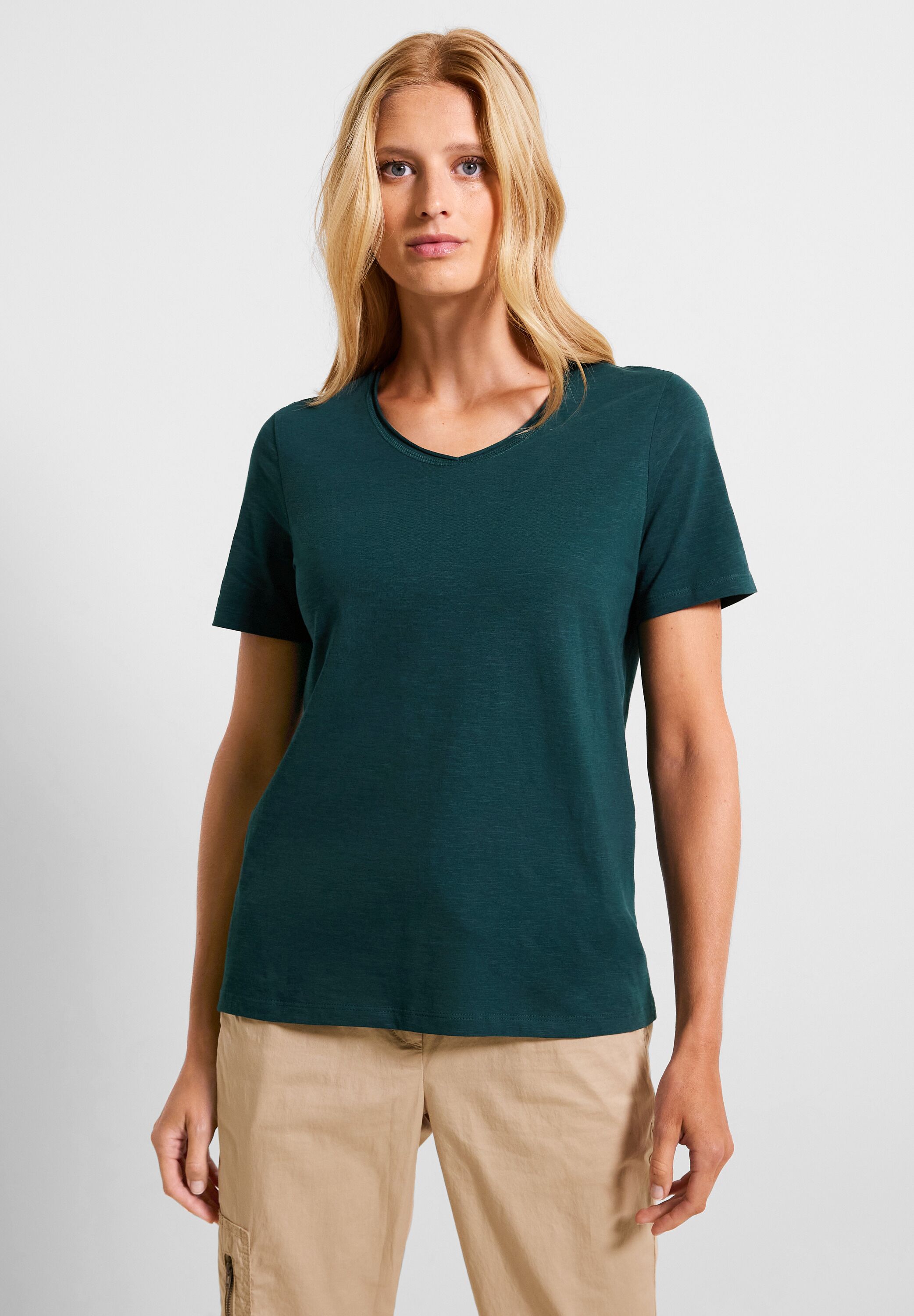 CECIL T-Shirt in Mode im CONCEPT B319372-14926 Deep - Green Lake SALE reduziert