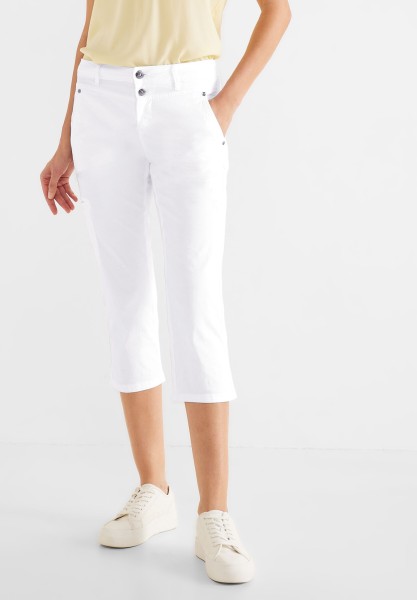 Street One Casual Fit Hose in White