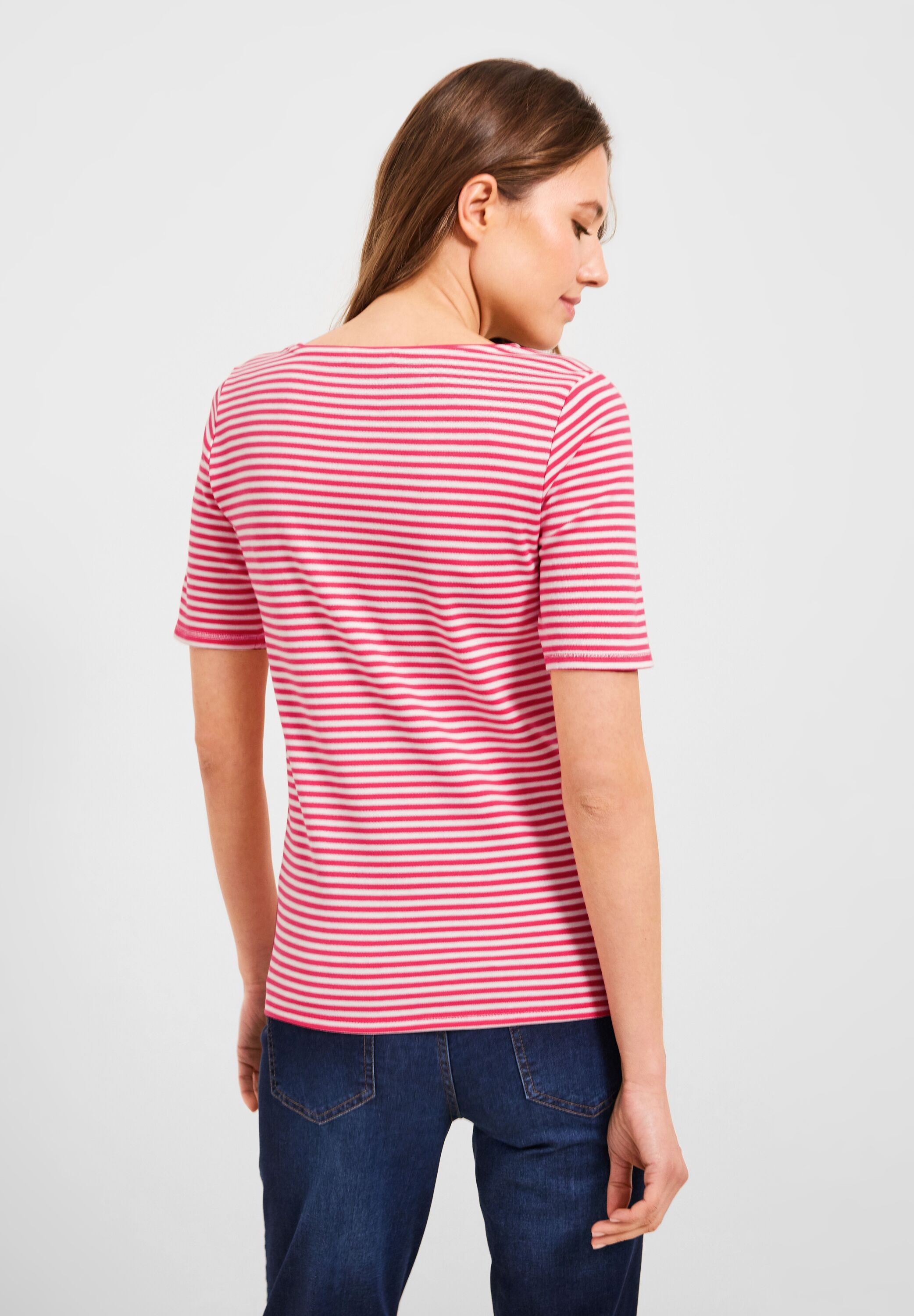 CECIL T-Shirt Lena in Strawberry SALE Red - CONCEPT B319591-24472 Mode reduziert im