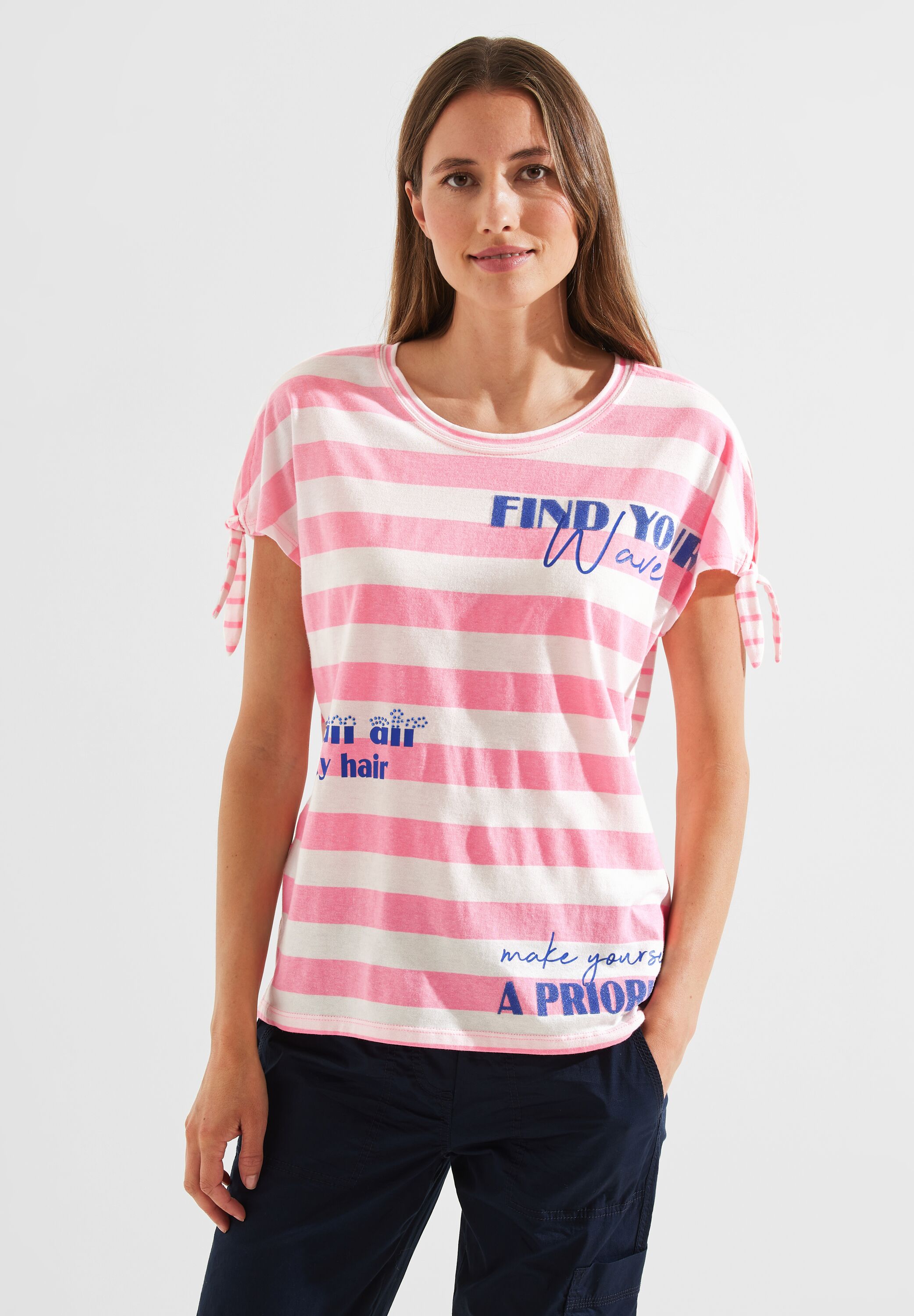 CECIL T-Shirt in Soft Neon Pink im SALE reduziert B320173-32735 - CONCEPT  Mode
