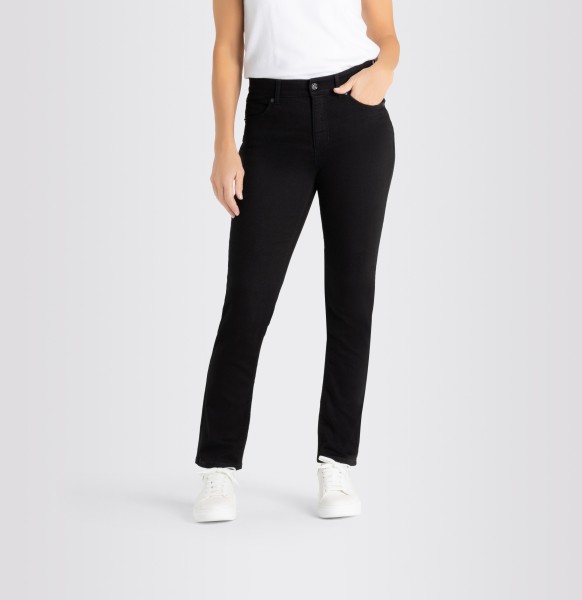 MAC Gerade geschnittene Jeans mit erhöhter Taille in Black