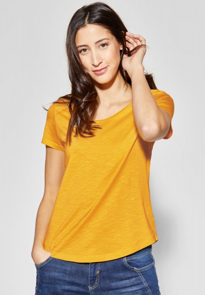 Street One - Basic Shirt Gerda in Bright Clementine