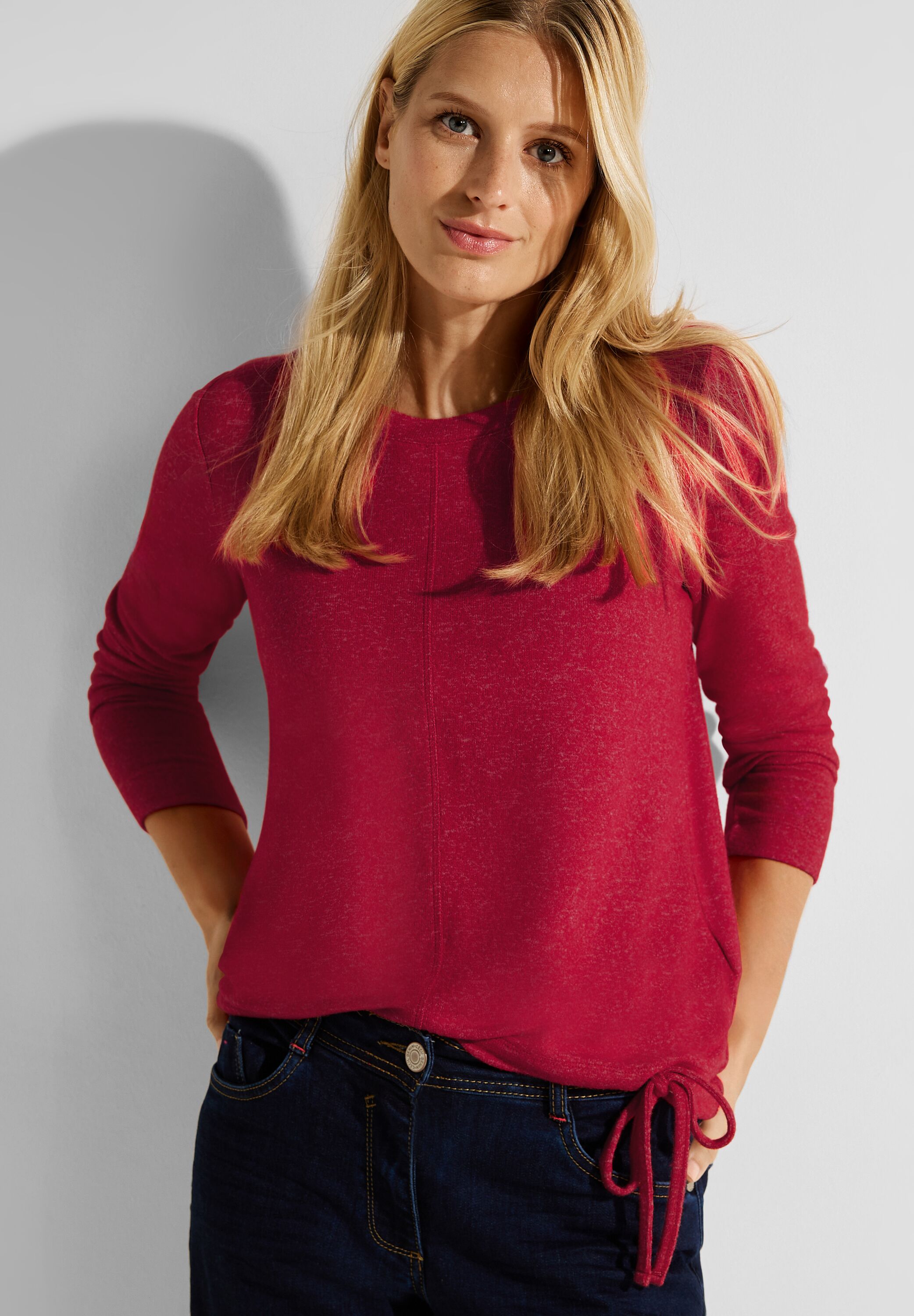 Casual B320456-15328 Mode in Langarmshirt - Red CONCEPT Melange CECIL