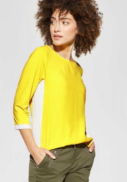 Street One - Color Block Shirt Evi in Sunshine Yellow