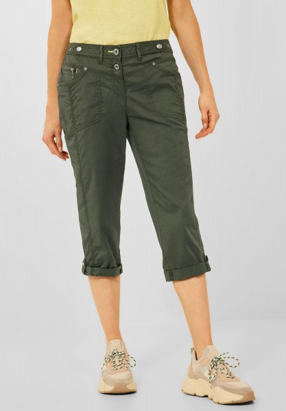 CECIL - Casual Fit Hose in 3/4 in Utility Olive