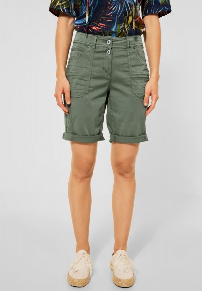 CECIL - Casual Fit Shorts in Desert Olive Green