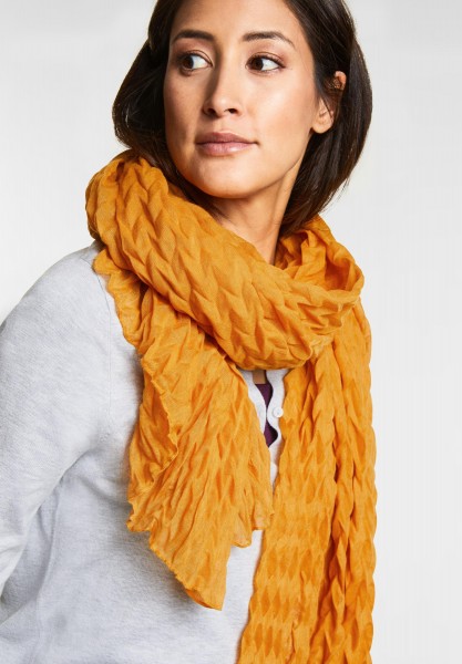 Street One - Krepp Schal in Unifarbe Clementine