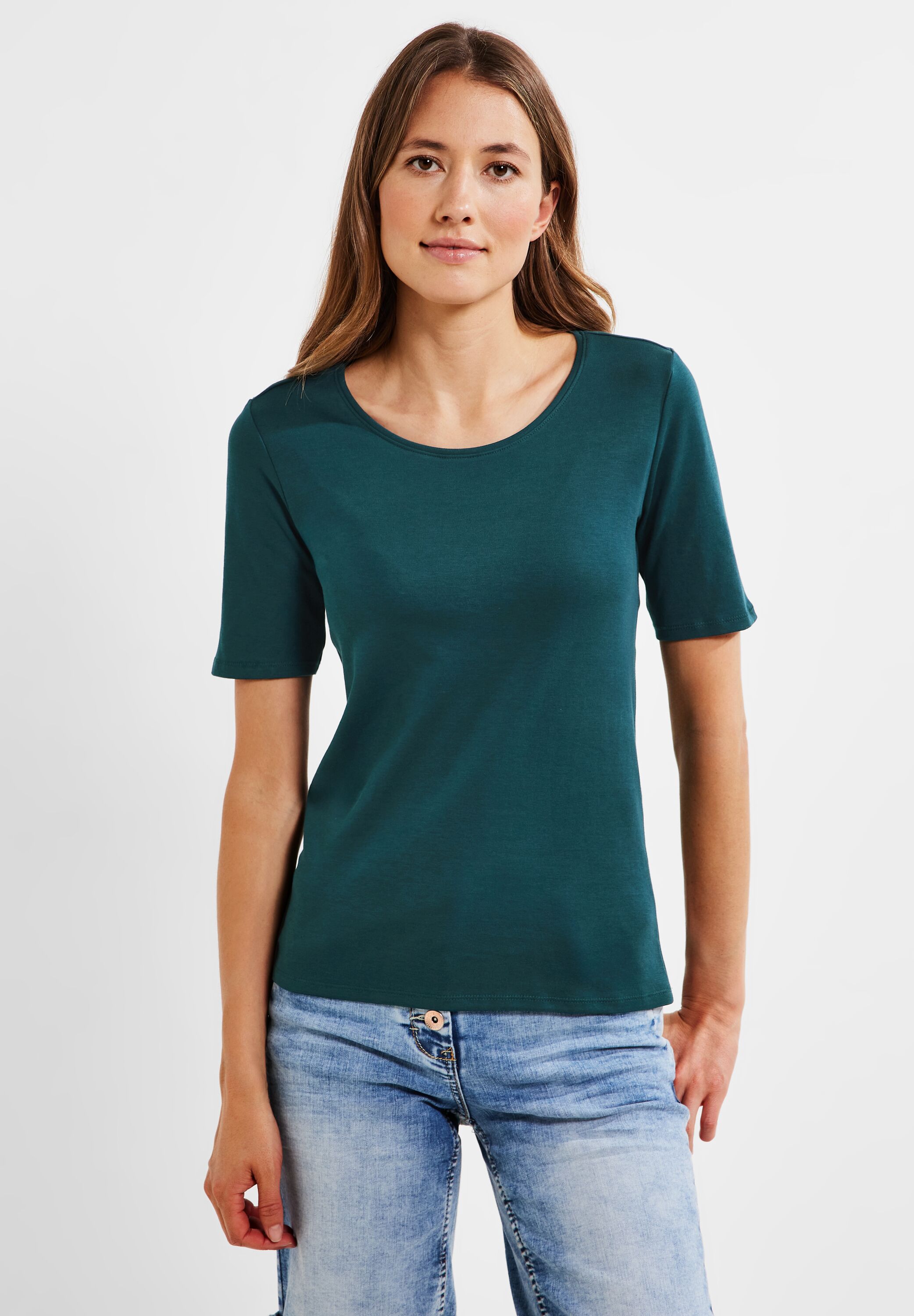CECIL T-Shirt Lena in Deep CONCEPT - B317515-14926 Green Mode Lake