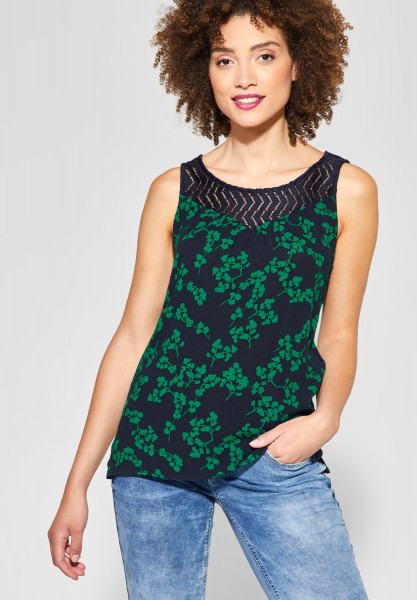 Street One - Sommerliches Print Top Tinka in Deep Blue