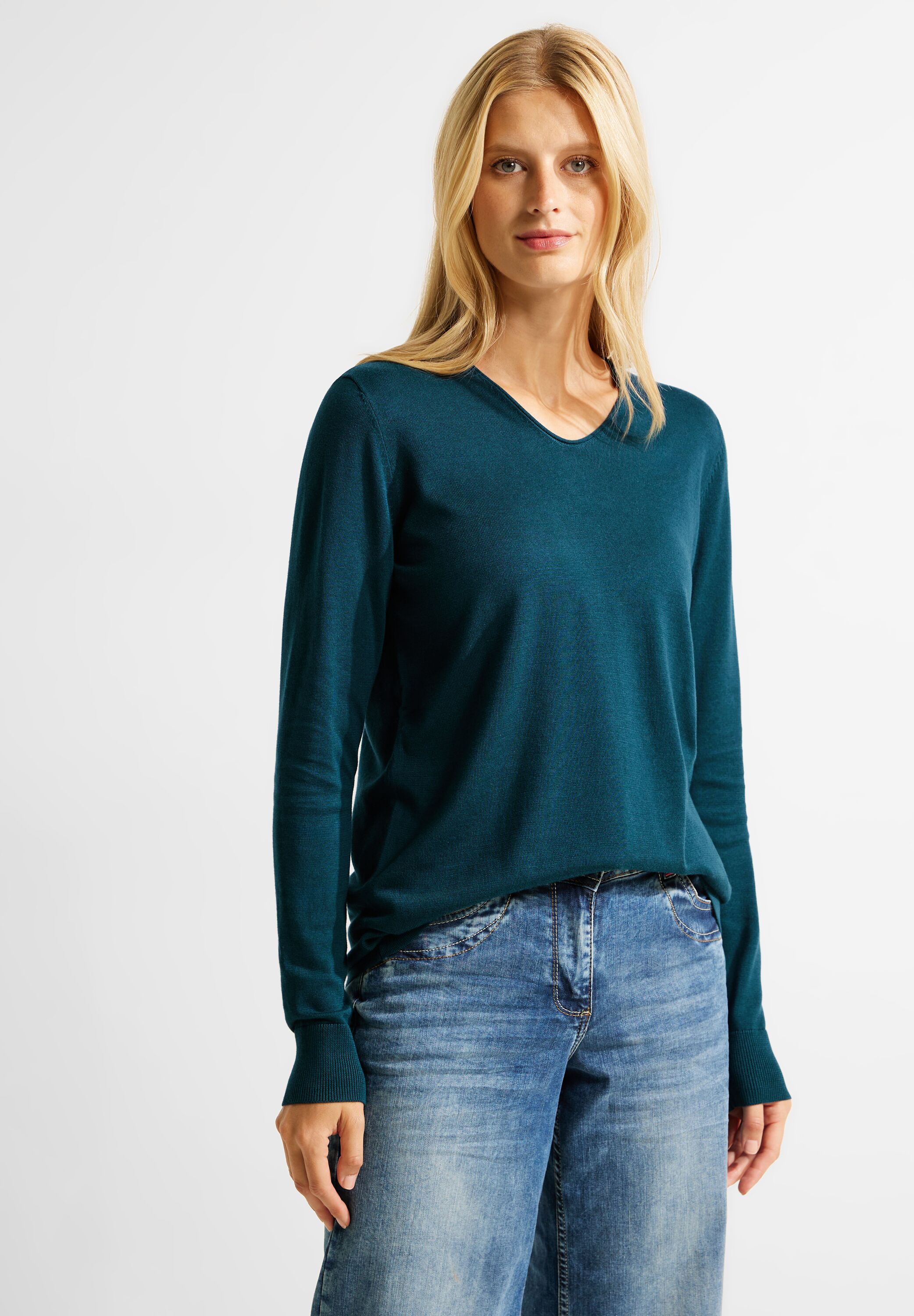 CECIL Pullover in Deep Lake - Mode Green B302342-14926 CONCEPT