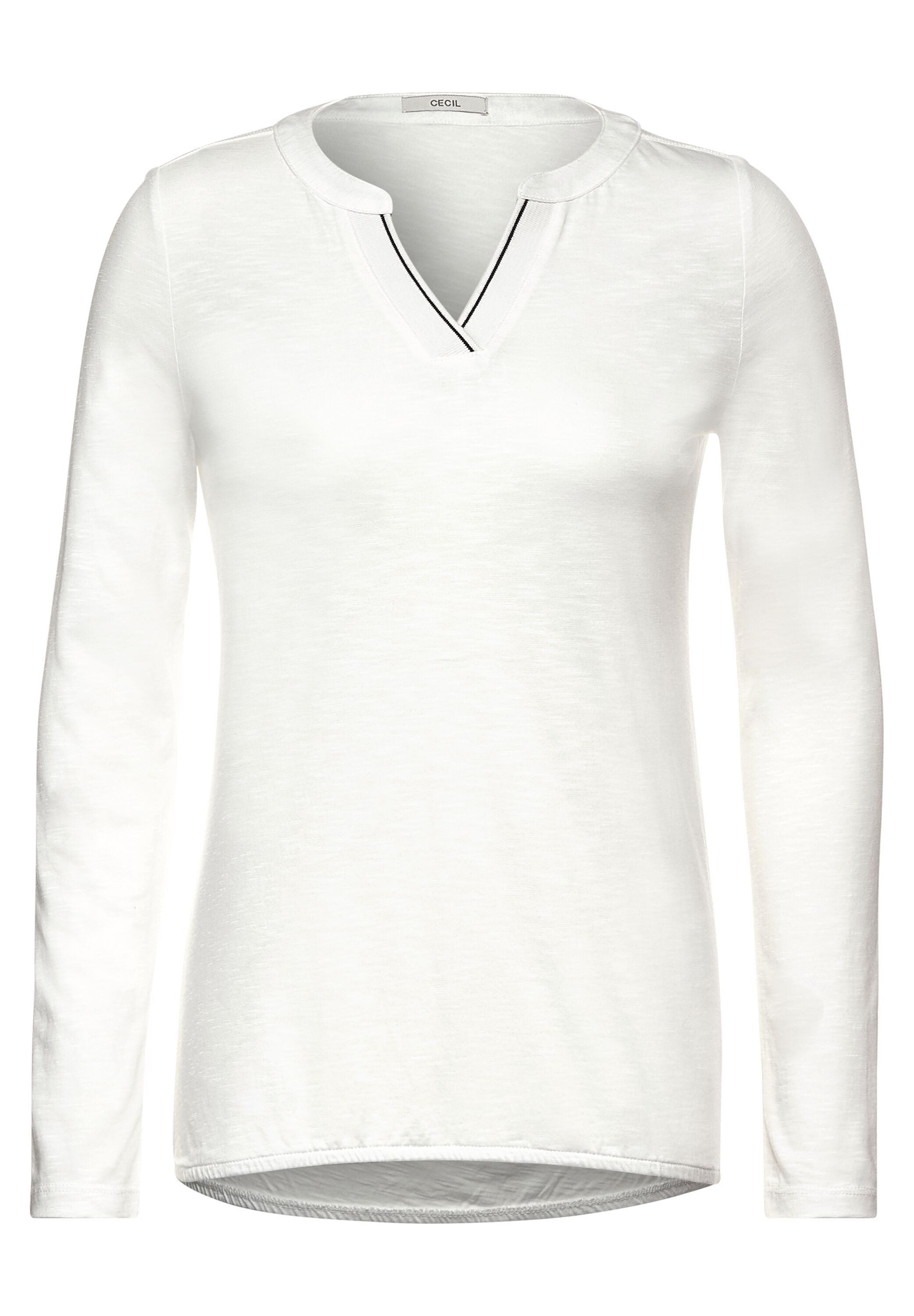 CECIL Langarmshirt in Vanilla SALE im - B318618-13474 reduziert White CONCEPT Mode