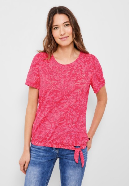Cecil Burn Out T-Shirt in Strawberry Red