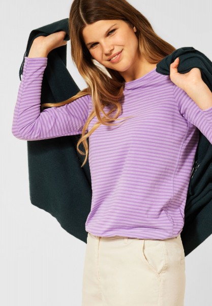 CECIL - Shirt mit Streifen Muster in Frosty Violet