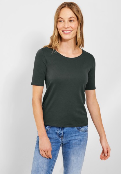 Cecil T-Shirt einfarbig in Easy Khaki