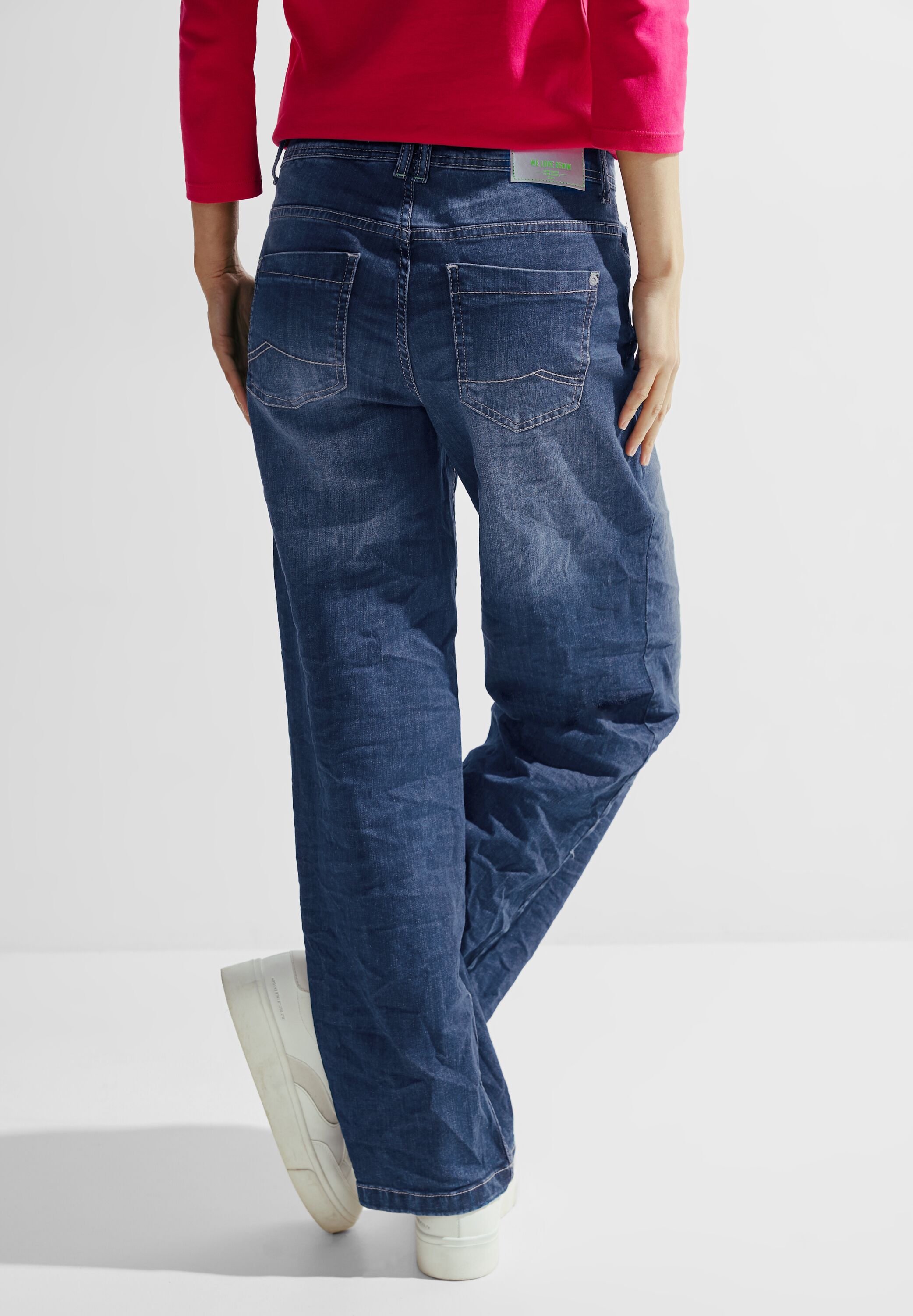 CECIL Culotte Neele in Mid Blue Used Wash B377210-10235 - CONCEPT Mode
