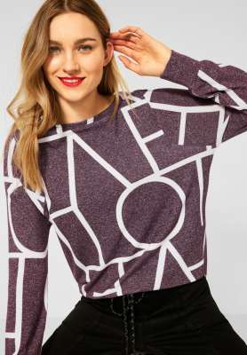 Shirt mit Wording Print in High Ruby von Street One bestellen